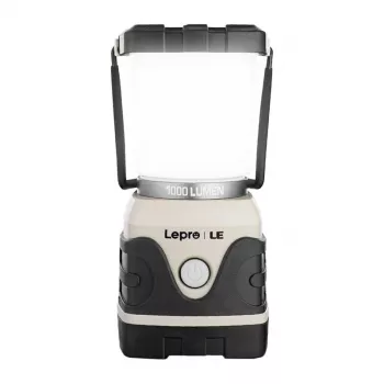 LEPRO 3300002-WH įkraunamas LED stovyklos žibintas, 500 liumenų, 4000 mAh power bank, IPX4, magnetinis pagrindas, baltas