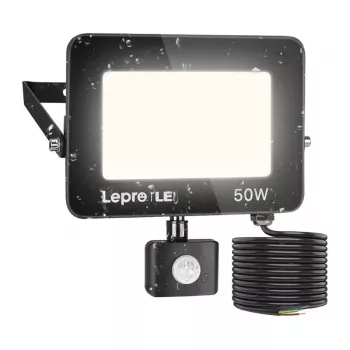 LEPRO 50W 5000K IP65 LED prožektorius su judesio davikliu