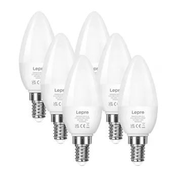 LEPRO 600059-WW-EU-6 E14 LED žvakės lemputė, 4,2W (40W atitikmuo), 470 lm, 2700K šilta balta, nedimnuojama, energijos klasė E
