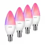 LEPRO BC1-EU-4 C37 RGBCW Wi-Fi LED lemputė E14 4,5W 400lm, reguliuojama balta + RGB protinga žvakės formos lemputė
