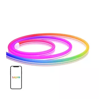 Lepro N1 3m Neon LED juosta RGBIC Wi-Fi balso valdymu, IP67, reguliuojamas ryškumas