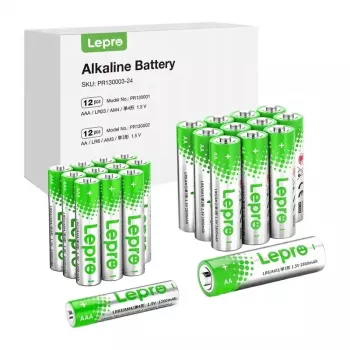 LEPRO PR130003-24 AA/AAA šarminės baterijos, 24 vnt. | 1,5V ilgaamžė galia