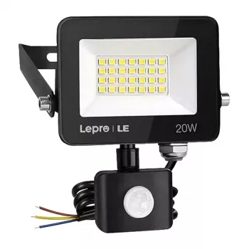LEPRO PR340013-DW-EU 20W 2000lm 5000K IP65 LED prožektorius su judesio jutikliu, baltas