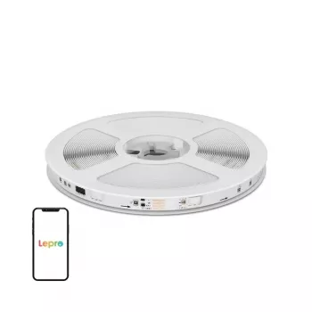 Lepro S1 5m Wi-Fi Bluetooth RGBIC LED juosta – 150 LED, 16 mln. spalvų, valdymas programėle ir balsu