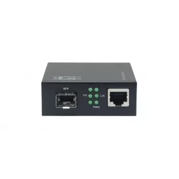 LevelONE GVM-2000 Smart Gigabit RJ45 į SFP medijos keitiklis, tinkamas 19 colių stovo montavimui, 10/100/1000 Mbps