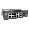 LevelOne pramoninis PoE+ valdiklis 8x 2.5G PoE, 2x 1G, 2x 10G SFP+ Uplinks, nevaldomas, DIN bėgelis, IP30