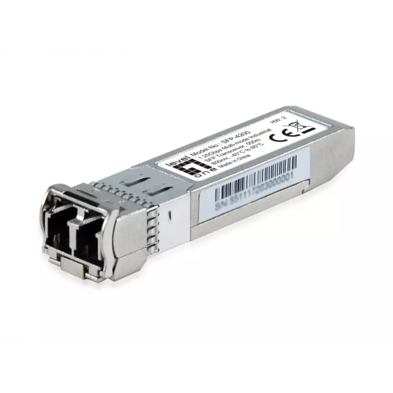 LevelOne SFP siųstuvas-imtuvas 1.25Gbps, daugiamodis, Duplex LC, 850nm, 550m
