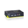 LevelOne KVM-0221 pilkas KVM komutatorius su garso funkcija, 2x USB-A