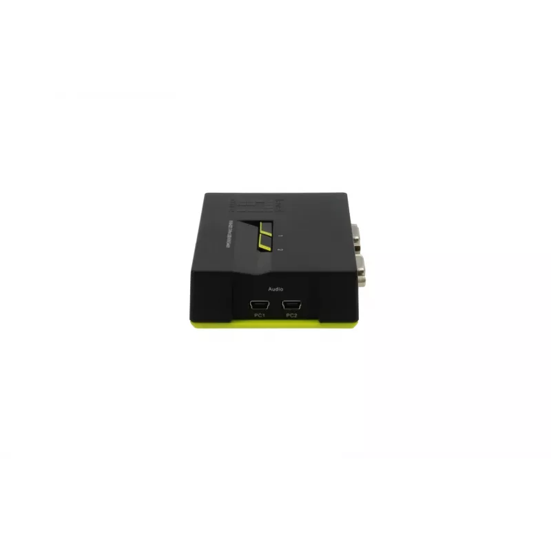 LevelOne KVM-0221 pilkas KVM komutatorius su garso funkcija, 2x USB-A