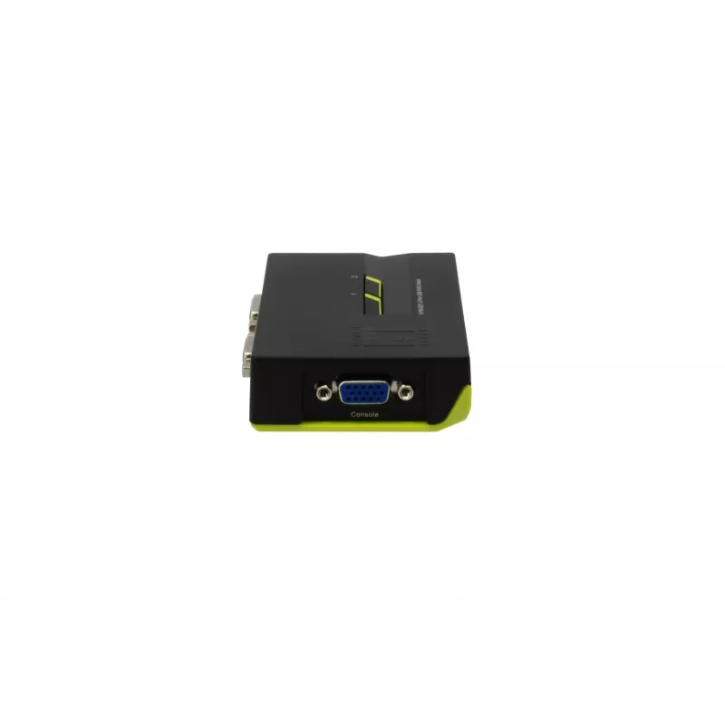 LevelOne KVM-0221 pilkas KVM komutatorius su garso funkcija, 2x USB-A