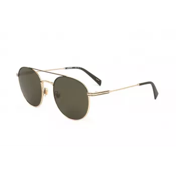 LEVI'S LV-1013-S-J5G Unisex stačiakampiai akiniai nuo saulės – juodas rėmelis, pilki lęšiai 54mm