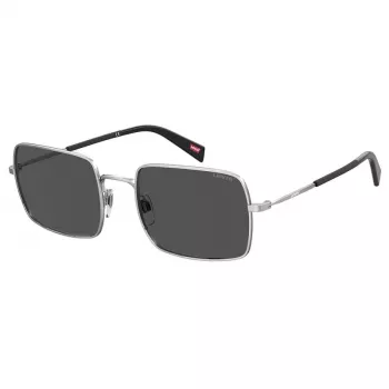 LEVI'S LV-1019-S-010 Unisex Akiniai - Juodas Rėmas, Pilki Lęšiai 57mm