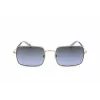 LEVI'S LV-1019-S-BL Unisex Stačiakampiai Akiniai nuo Saulės – Juodas Rėmelis, Dūminiai Pilki Lęšiai 57mm