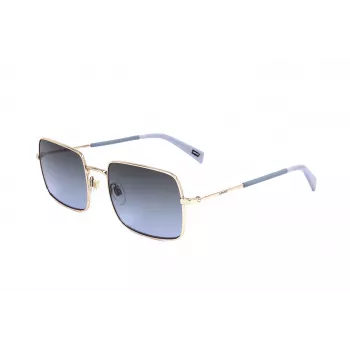 LEVI'S LV-1019-S-BL Unisex Stačiakampiai Akiniai nuo Saulės – Juodas Rėmelis, Dūminiai Pilki Lęšiai 57mm