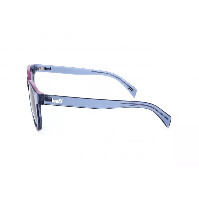 LEVI'S LV-1022-S-PJP Unisex stačiakampiai akiniai nuo saulės – Havana acetato rėmelis, žali poliarizuoti lęšiai, 51 mm