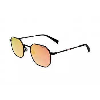 LEVI'S LV-1035-S-003 Unisex Akiniai, Juodas Rėmas, Pilki Lęšiai, 51/22/140 mm