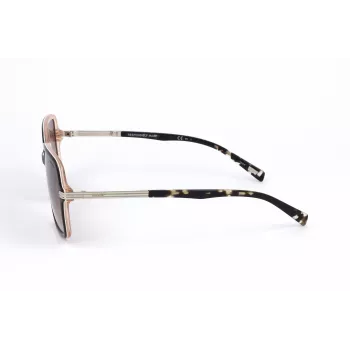 LEVI'S LV-5018-S-MS5 Moteriški stačiakampiai akiniai nuo saulės - Havana/Tortoise acetato rėmelis, rudi polikarbonato lęšiai, UV400 apsauga, 54/20/145 mm