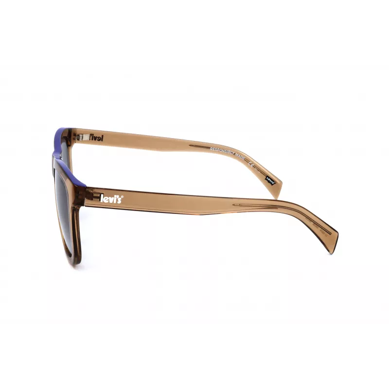 LEVI'S LV1023S09GB Unisex akiniai nuo saulės - Matinis juodas rėmelis, pilki lęšiai, 53 mm