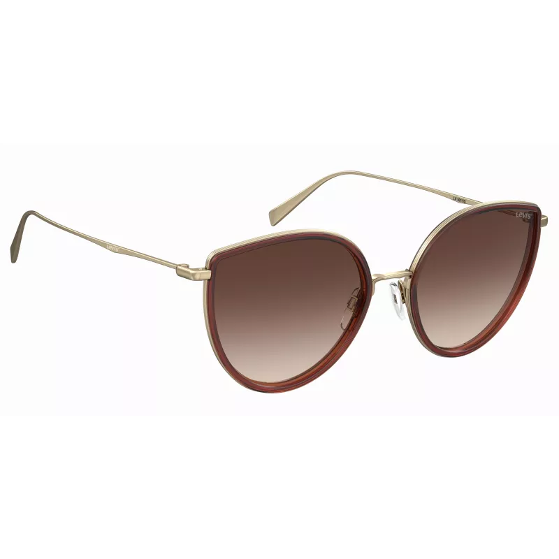 Levi's LV5011S09QF7H Moteriški Akiniai Nuo Saulės Havana Acetatas Rudi Gradientiniai 56/17/145 mm