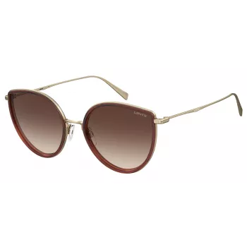 Levi's LV5011S09QF7H Moteriški Akiniai Nuo Saulės Havana Acetatas Rudi Gradientiniai 56/17/145 mm