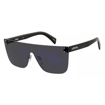 LEVIS Unisex Sunglasses LV1001SKB7J98 - Juodas rėmelis, pilki lęšiai, UV400 apsauga