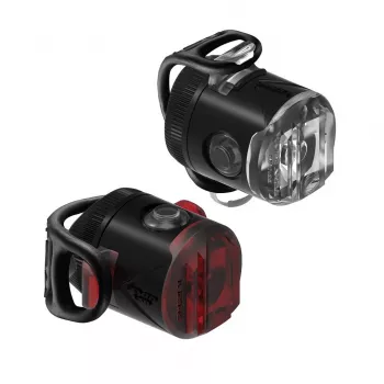 Lezyne LED žibintų rinkinys USB pora – 200 liumenų priekyje ir 10 liumenų gale, IPX7, integruotas USB įkrovimas