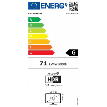 LG 50NU900B6LA 50 inch NanoCell LED 4K UHD Smart TV su α7 Gen3 AI procesoriumi, webOS, Dolby Vision IQ, 120Hz, PVR