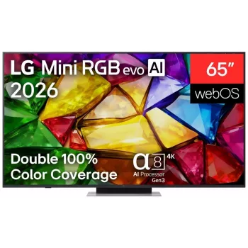LG 65MRGB87B3B 65 colių (164 cm) 4K QNED Mini RGB evo Smart TV