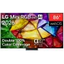 LG 86MRGB87B3B 86 colių 4K UHD Smart TV su Mini LED (Mini RGB) technologija, webOS 23, α7 AI procesoriumi 4K Gen6, juodos spalvos