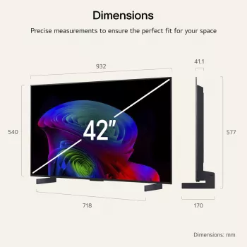 LG Electronics OLED42C6ELB 42 colių 4K OLED televizorius, juodas, 120Hz, trigubas imtuvas, webOS Smart TV