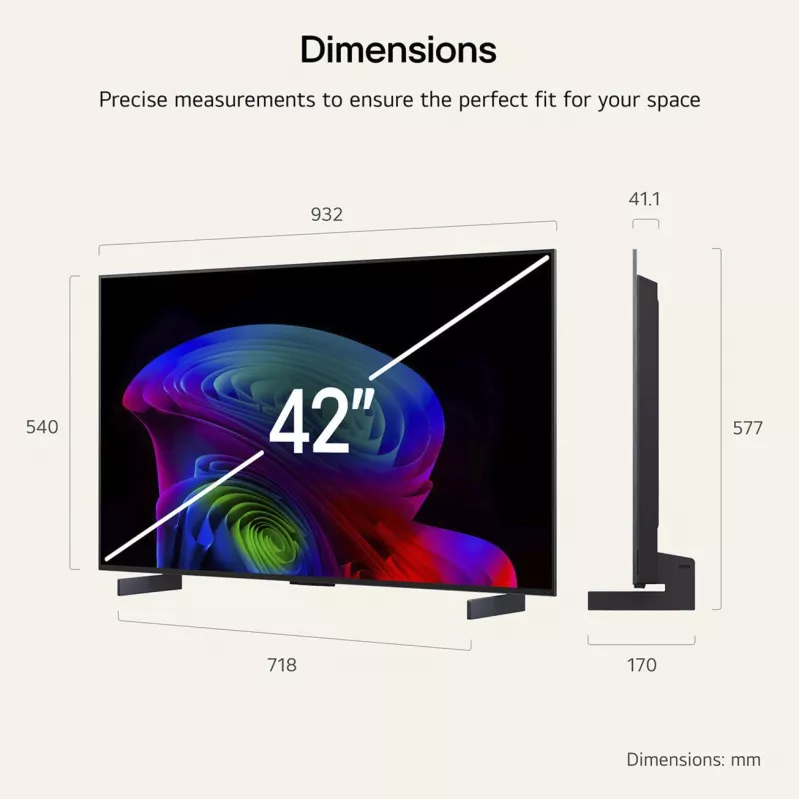 LG Electronics OLED42C6ELB 42 colių 4K OLED televizorius, juodas, 120Hz, trigubas imtuvas, webOS Smart TV