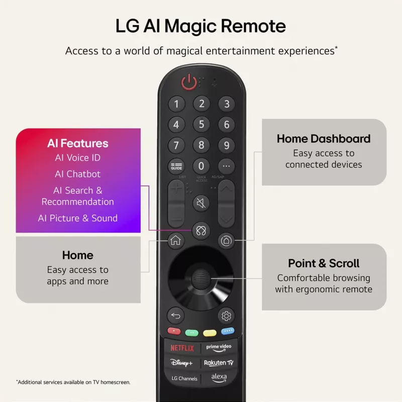 LG Electronics OLED42C6ELB 42 colių 4K OLED televizorius, juodas, 120Hz, trigubas imtuvas, webOS Smart TV