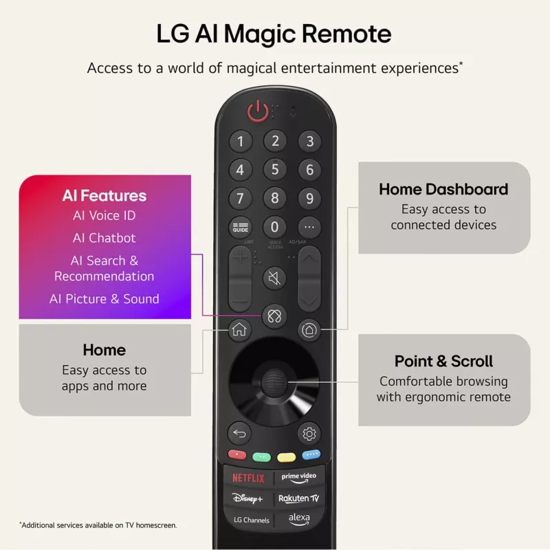 LG Electronics OLED48C6ELB.AEUD 48 colių 4K OLED televizorius, juodas