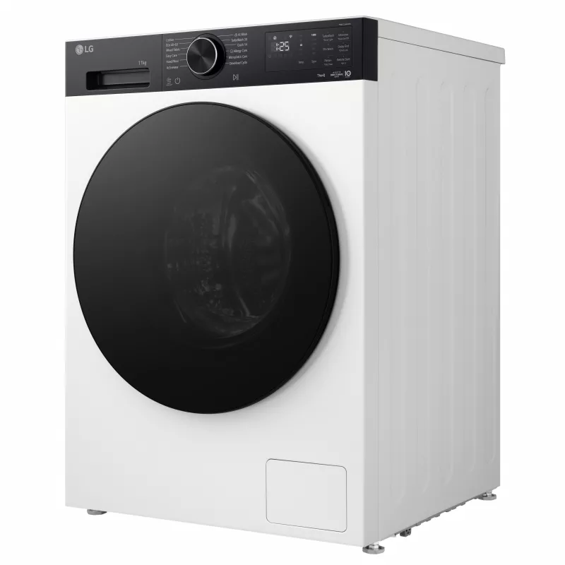 LG F4X5011THB 11 kg 1400 rpm Laisvai pastatoma skalbyklė su priekiniu pakrovimu, AI DD Inverter Direct Drive, Steam, ThinQ Wi-Fi, balta