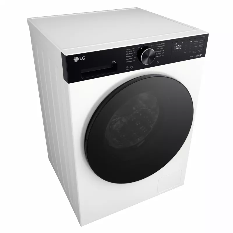 LG F4X5011THB 11 kg 1400 rpm Laisvai pastatoma skalbyklė su priekiniu pakrovimu, AI DD Inverter Direct Drive, Steam, ThinQ Wi-Fi, balta