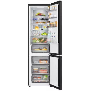 LG GBBS726BEV laisvai pastatomas šaldytuvas-šaldiklis su Total No Frost, 384 l, matinė juoda, energijos klasė C, Inverter Linear kompresorius, Wi-Fi