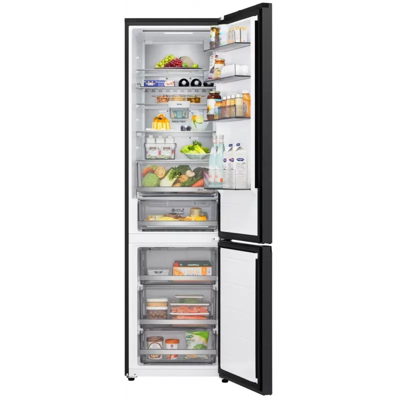 LG GBBS726BEV laisvai pastatomas šaldytuvas-šaldiklis su Total No Frost, 384 l, matinė juoda, energijos klasė C, Inverter Linear kompresorius, Wi-Fi