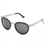 LGR FELI-SILVER01 Unisex akiniai nuo saulės – sidabrinis acetatinis rėmelis, pilki polikarbonatiniai lęšiai, UV400 apsauga, 47/24/145 mm