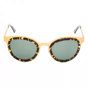 LGR Women's Feli Gold 09 Akiniai Nuo Saulės - Rankomis Poliruotas Acetato Rėmelis, Žalieji CR-39 Lęšiai, UV400 Apsauga