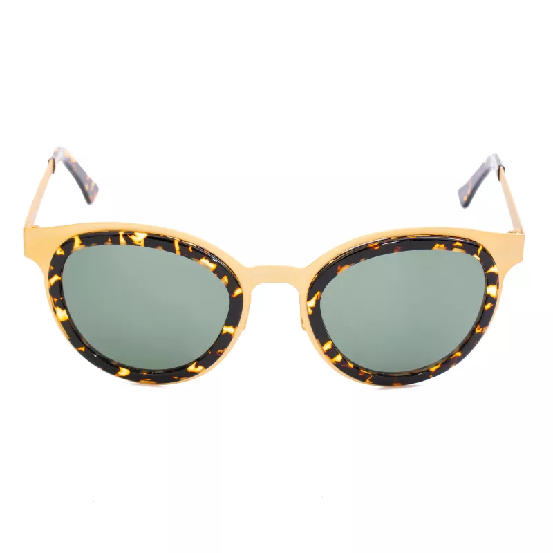 LGR Women's Feli Gold 09 Akiniai Nuo Saulės - Rankomis Poliruotas Acetato Rėmelis, Žalieji CR-39 Lęšiai, UV400 Apsauga