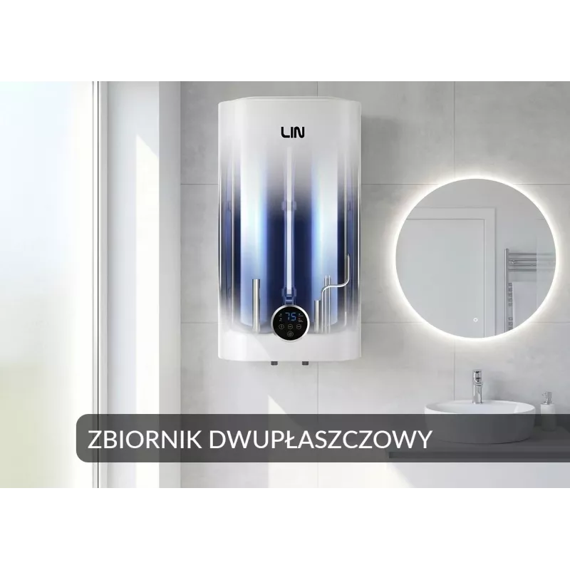 LI- elektrinis vandens šildytuvas LIN LIFVD1SMWH WI-FI 80L SMART baltas