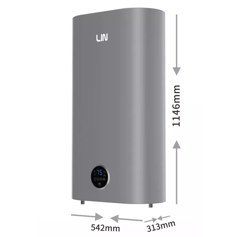 LI- LIN LIFVD1SMGY 100L UNIVERSAL elektrinis vandens šildytuvas, pilkas, su Wi-Fi
