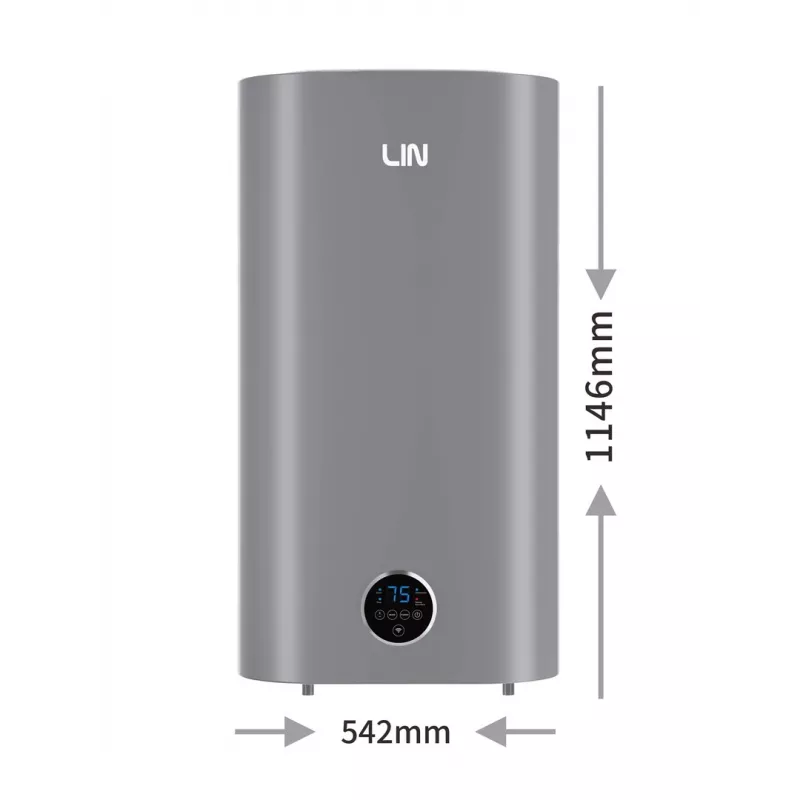 LI- LIN LIFVD1SMGY 100L UNIVERSAL elektrinis vandens šildytuvas, pilkas, su Wi-Fi