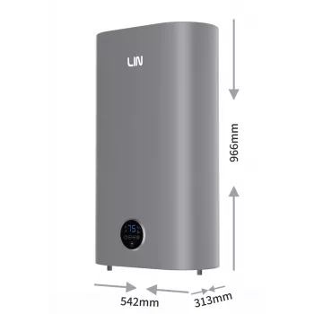 LI- LIN LIFVD1SMGY 80L universalus pilkas elektrinis vandens šildytuvas su Wi-Fi