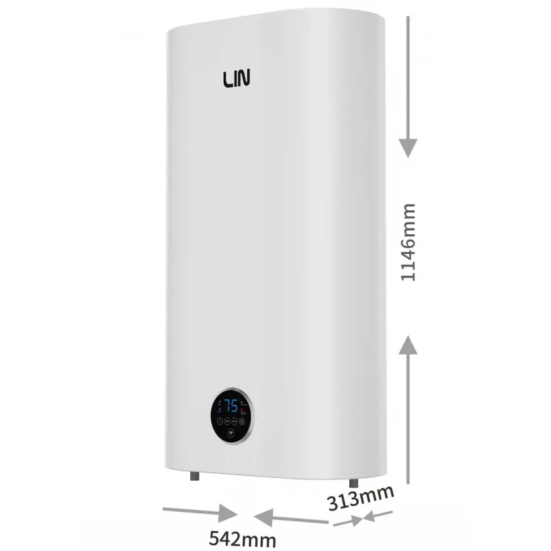 LI- LIN LIFVD1SMWH 100L universalus elektrinis vandens šildytuvas, baltas, su Wi-Fi