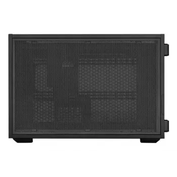 Lian Li DAN Cases B4 Wood Edition mini bokšto kompiuterio korpusas, Micro-ATX, riešutmedžio priekinė panelė, juoda