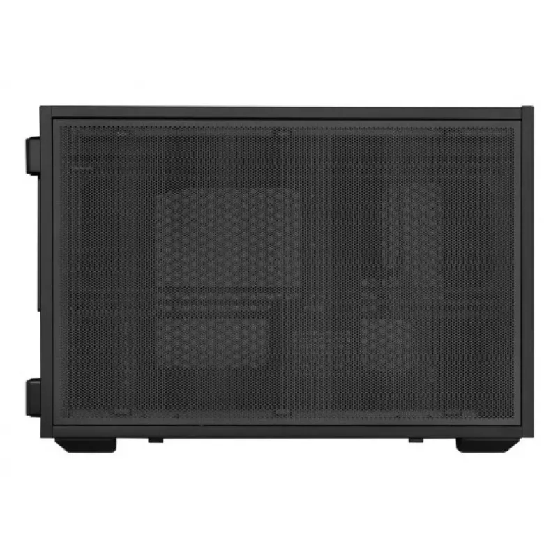 Lian Li DAN Cases B4 Wood Edition mini bokšto kompiuterio korpusas, Micro-ATX, riešutmedžio priekinė panelė, juoda