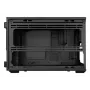 Lian Li DAN Cases B4 Wood Edition mini bokšto kompiuterio korpusas, Micro-ATX, riešutmedžio priekinė panelė, juoda