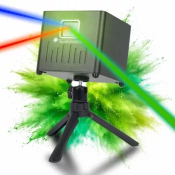 LIGHT4ME ACCU APP LASER Nešiojamas Baterijinis Lazerinis Projektorius su Bluetooth Valdymu