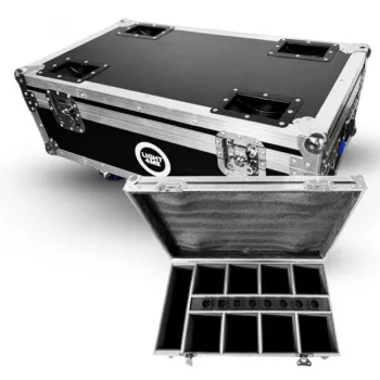 LIGHT4ME ACCU PAR 6x10W CASE 8IN1 Flight Case su 8 LED PAR šviestuvais